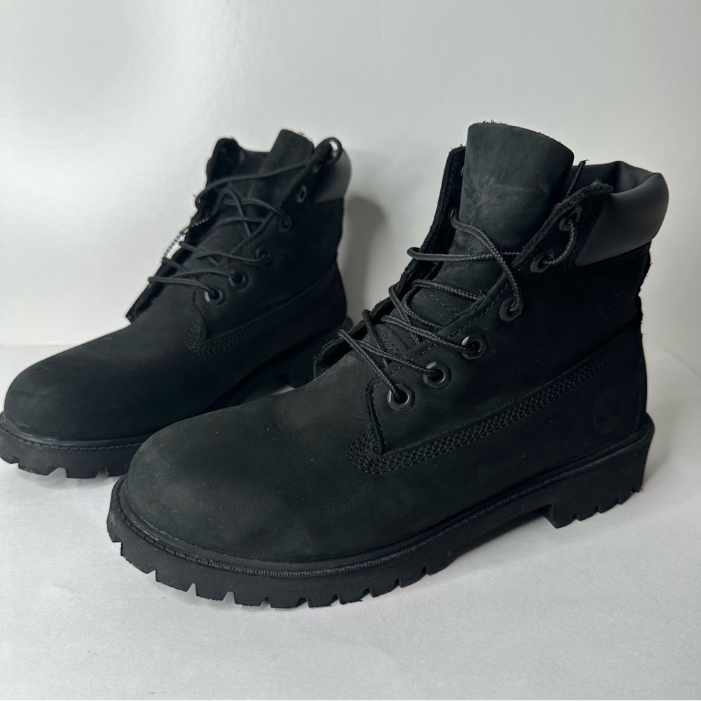 Timberland Black Leather waterproof Boots Size 5.5